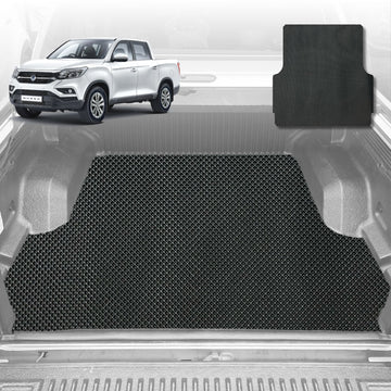 6D Diamond Car Boot Mat for SsangYong Musso 2018 - Current Q200  - Heavy Duty Carpet Liner