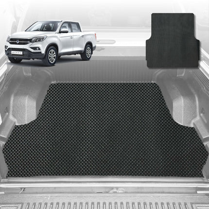 6D Diamond Car Boot Mat for SsangYong Musso 2018 - Current Q200  - Heavy Duty Carpet Liner