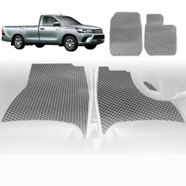 6D Diamond Car Floor Mats for Toyota Hilux Single Cab 2005 - 2015 - Custom-Fit Carpet Liner - 0