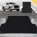 6D Pro Ute Tub Mat for Mitsubishi Triton Club Cab (MQ MR) 2015-2023 (with Spray on Liner or no Liner) - Black - Full Set-1