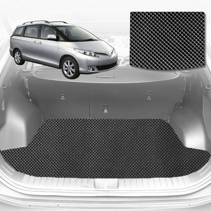 6D Diamond Car Boot Mat for Toyota Tarago 2006 - 2020 (Estima) 7 Seater  - Heavy Duty Carpet Liner