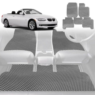 6D Diamond Car Floor Mats for BMW 3 Series 2005 - 2013 Coupe/Convertible (E92 E93) - Custom-Fit Carpet Liner - 0