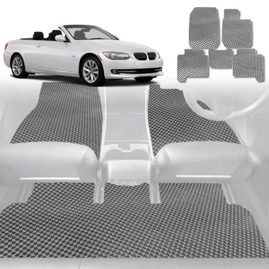 6D Diamond Car Floor Mats for BMW 3 Series 2005 - 2013 Coupe/Convertible (E92 E93) - Custom-Fit Carpet Liner - 0