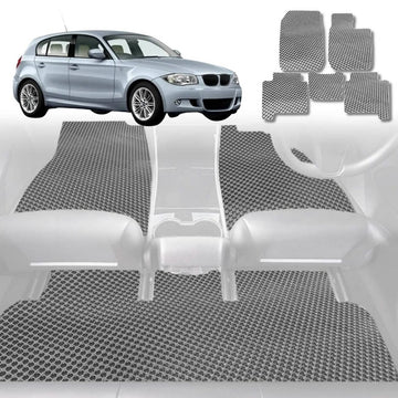 6D Diamond Car Floor Mats for BMW 1 Series 5-Door Hatch 2004 - 2013 (E87) - Custom-Fit Carpet Liner - 0