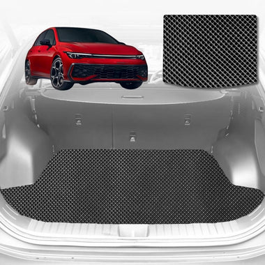 6D Diamond Car Boot Mat for VolksWagen Golf 2021 - Current Hatch/Wagon (MK8) (Hatch) - Heavy Duty Carpet Liner