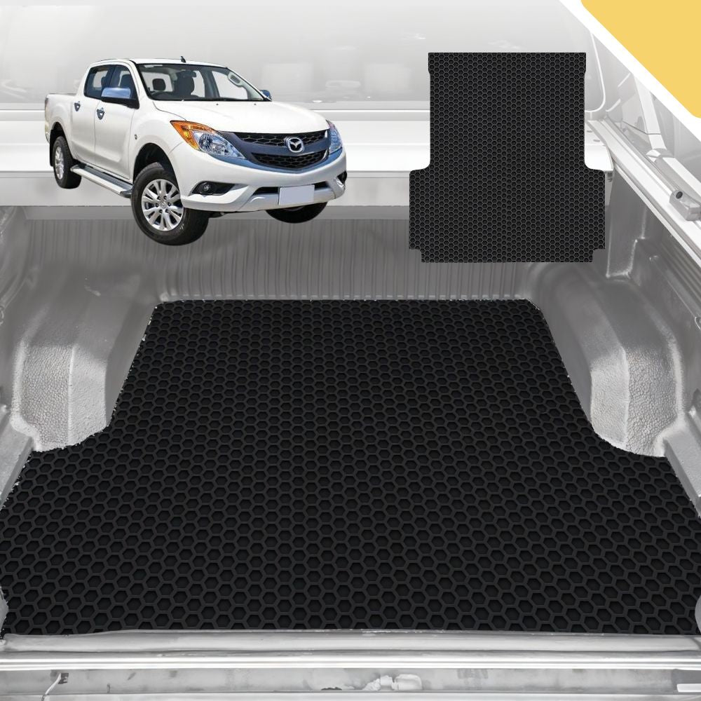 6D Pro Ute Tub Mat for Mazda BT-50 (J97M) Dual Cab 2006-2011 (With Spray On Liner or No Liner) - Black