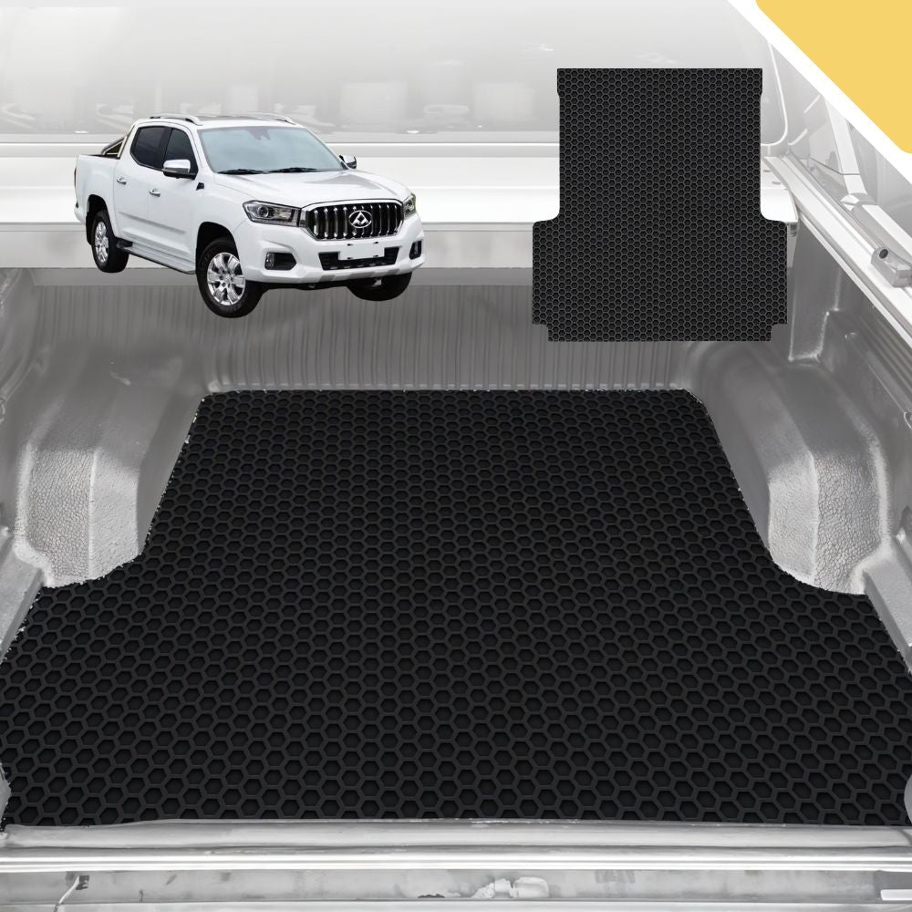 6D Pro Ute Tub Mat for LDV T60 Max_T60 (Dual Cab) 2017-Current (With Factory Plastic Tub Liner) - Black