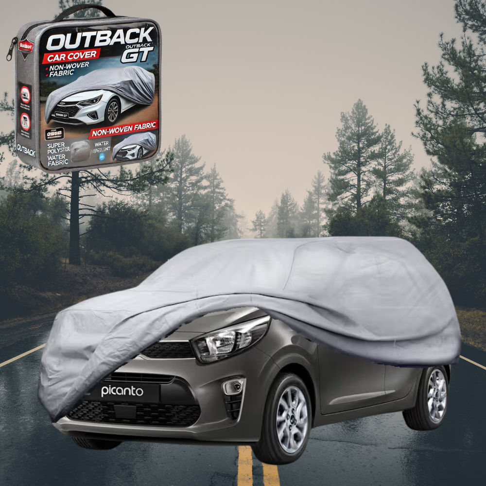 Silver Shield Outdoor Car Cover for Kia Picanto hacth 2011 - 2016 (TA) L - Grey