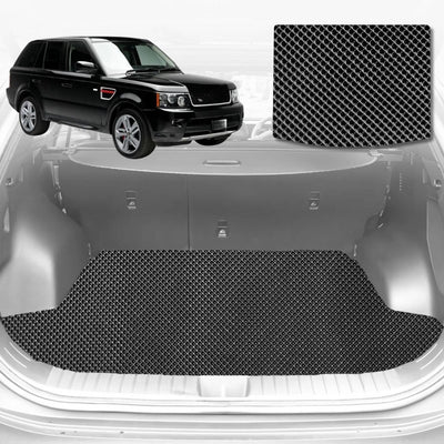 6D Diamond Car Boot Mat for Land Rover Range Rover Sport 2005 - 2013 L320 (3rd Row folded/5 seater) - Heavy Duty Carpet Liner