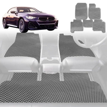 6D Diamond Car Floor Mats for BMW 2 Series 2022 - Current Coupe (G42) - Custom-Fit Carpet Liner - 0