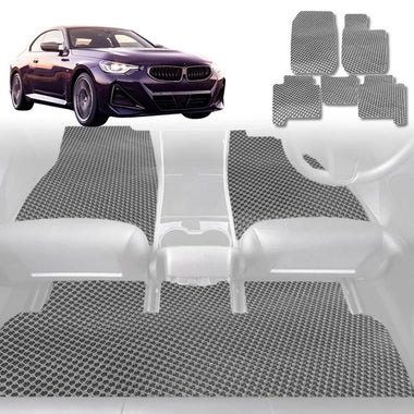 6D Diamond Car Floor Mats for BMW 2 Series 2022 - Current Coupe (G42) - Custom-Fit Carpet Liner - 0