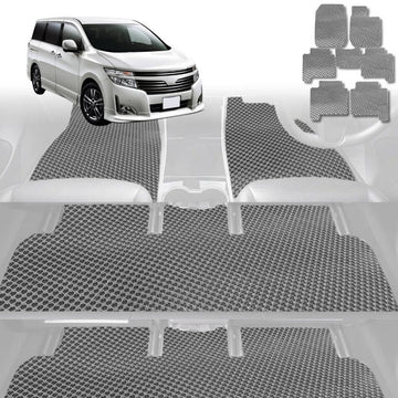 6D Diamond Car Floor Mats for Nissan Elgrand 2002 - 2010 E51 2nd Gen - Custom-Fit Carpet Liner - 0