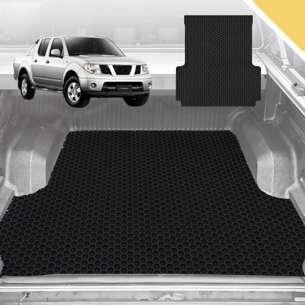 6D Pro Ute Tub Mat for Nissan Navara Dual Cab (D40 ST/STX) 2005-2014 (with factory plastic tub liner) - Black