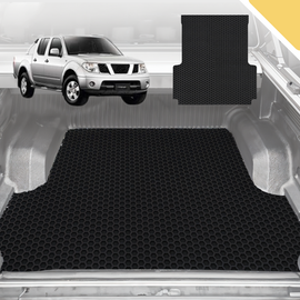 6D Pro Ute Tub Mat for Nissan Navara Dual Cab (D40 ST/STX) 2005-2014 - Black - Full Set