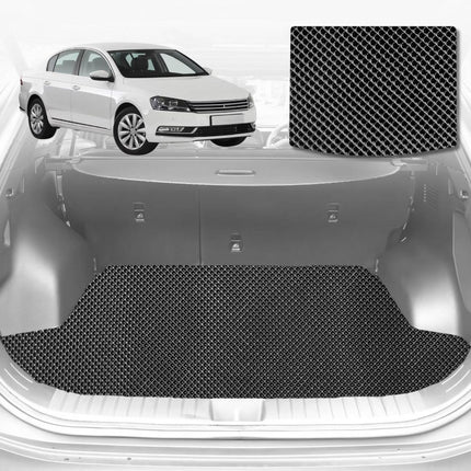 6D Diamond Car Boot Mat for VolksWagen Passat 2015 - Current (B8) (Sedan) - Heavy Duty Carpet Liner
