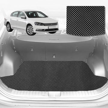 6D Diamond Car Boot Mat for VolksWagen Passat 2015 - Current (B8) (Wagon) - Heavy Duty Carpet Liner