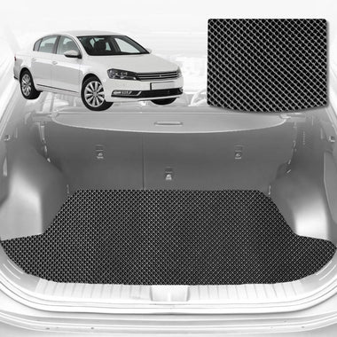 6D Diamond Car Boot Mat for VolksWagen Passat 2015 - Current (B8) (Wagon) - Heavy Duty Carpet Liner
