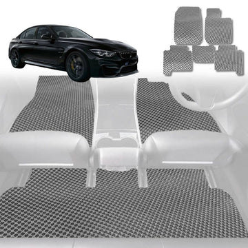 6D Diamond Car Floor Mats for BMW M3 2014 - 2019 (F80) - Custom-Fit Carpet Liner - 0