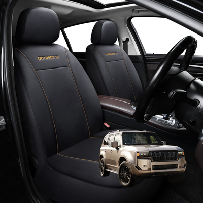 Car Front Seat Cover for Toyota LandCruiser Prado 2024 - Current (GX, GXL, VX, Altitude, Kakadu) - Black - 27 x 26 x 10 cm