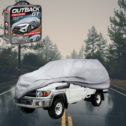 Silvershield Outdoor Car Cover for Toyota LandCruiser 70 Single Cab 2012 - Current XL - Grey