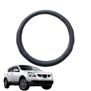 Steering Wheel Cover for Nissan Dualis +2 2008 - 2014 (NJ10) - Black Microfiber Leather - Circle 38 cm-1