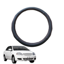 Steering Wheel Cover for Toyota Corolla 2002 - 2007 Hatch/Sedan (E120/130) - Black Microfiber Leather - Circle 38 cm-1