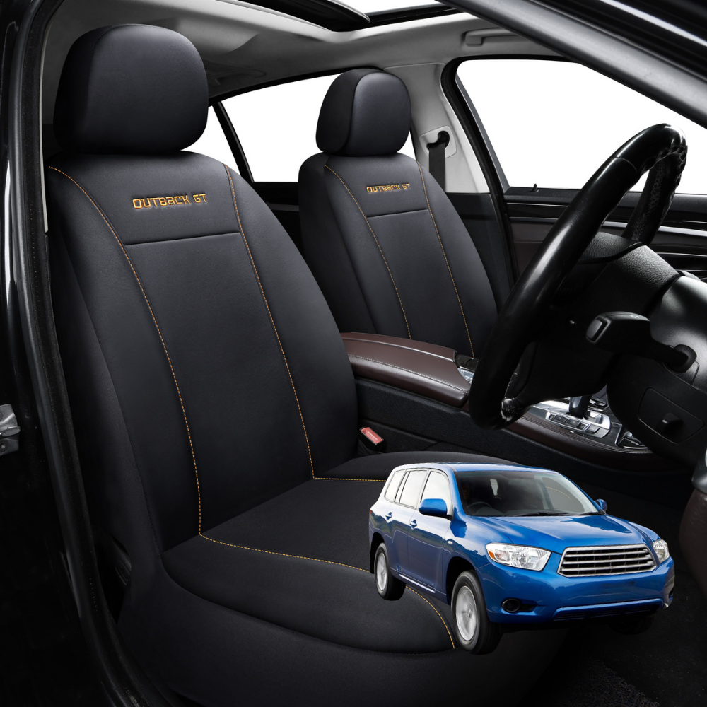 Car Front Seat Cover for Toyota Kluger 2007 - 2013 (XU40) - Black