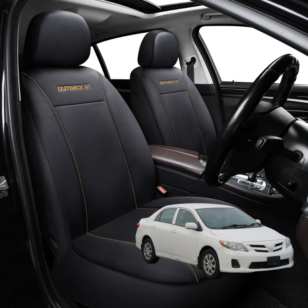 Car Front Seat Cover for Toyota Corolla 2007 - 2012 Hatch/Sedan (E140/150) - Black