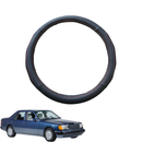 Steering Wheel Cover for Mercedes-Benz 300 Series 1986 - 1995 (W124) - Black Microfiber Leather - Circle 38 cm-1