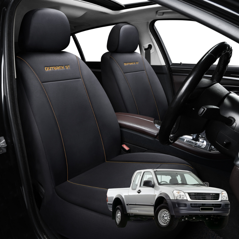 Car Front Seat Cover for Holden Rodeo 2003 - 2008 (2-Door Regular Cab and Extended Cab) - Black