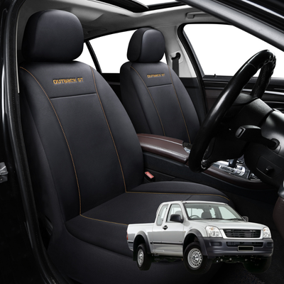 Car Front Seat Cover for Holden Rodeo 2003 - 2008 (2-Door Regular Cab and Extended Cab) - Black - 27 x 26 x 10 cm