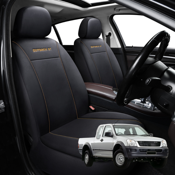 Car Front Seat Cover for Holden Rodeo 2003 - 2008 (2-Door Regular Cab and Extended Cab) - Black - 27 x 26 x 10 cm