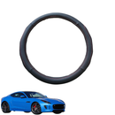 Steering Wheel Cover for Jaguar F-TYPE 2013 - Current (X152) - Black Microfiber Leather - Circle 38 cm-1