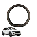 Steering Wheel Cover for Mercedes-Benz EQA SUV 2021 - Current H243 - Black Microfiber Leather - D-Shape 38 cm-1