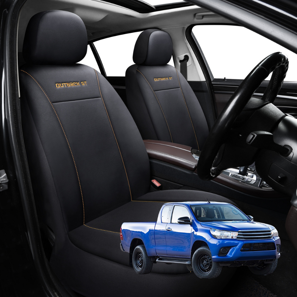 Car Seat Cover for Toyota Hilux Extra Cab 2015 - Current  - Black