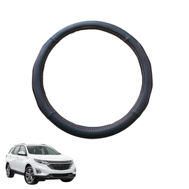 Steering Wheel Cover for Holden Equinox 2017 - 2020 EQ - Black Microfiber Leather - Circle 38 cm