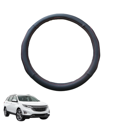 Steering Wheel Cover for Holden Equinox 2017 - 2020 EQ - Black Microfiber Leather - Circle 38 cm