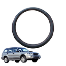 Steering Wheel Cover for Subaru Forester 2002 - 2008 (SG 79V) - Black Microfiber Leather - Circle 38 cm-1