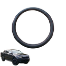 Steering Wheel Cover for Ford Ranger 2022 - Current PX Mk3 - Black Microfiber Leather - Circle 38 cm-1