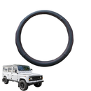 Steering Wheel Cover for Land Rover Defender 110 1990 - 2007 - Black Microfiber Leather - Circle 38 cm-1