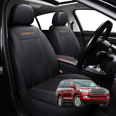 Car Front Seat Cover for Toyota LandCruiser 200 2012 - 2021 (Sahara) - Black - 27 x 26 x 10 cm