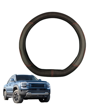 Steering Wheel Cover for BYD Shark 6 2024 - Current - Black Microfiber Leather - D-Shape 38 cm