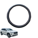 Steering Wheel Cover for GWM Haval H6 2011 - 2017 - Black Microfiber Leather - Circle 38 cm-1