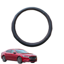 Steering Wheel Cover for Mazda 6 2002 - 2008 GG, GH, GY, GH1 - Black Microfiber Leather - Circle 38 cm-1