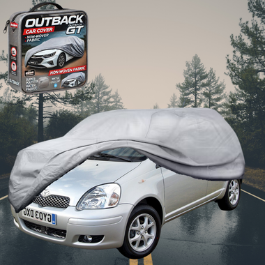 Silvershield Outdoor Car Cover for Toyota Yaris 1999 - 2005 (Echo, Platz, XP10/XP20) - M - Grey
