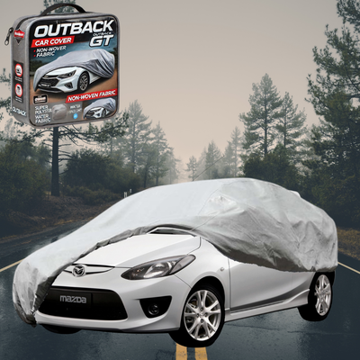 Silvershield Outdoor Car Cover for Mazda 2 2007 - 2014 DE XL - Grey