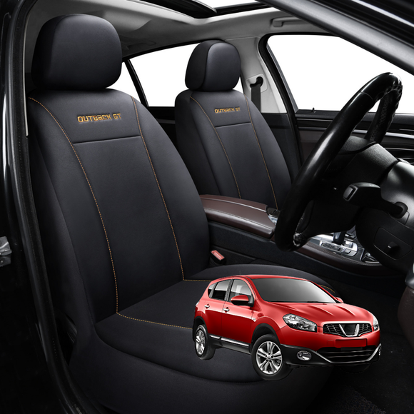 Car Front Seat Cover for Nissan Dualis 2007 - 2014 J10 - Black - 27 x 26 x 10 cm