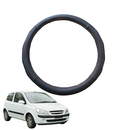 Steering Wheel Cover for Hyundai Getz 2002 - 2011 TB - Black Microfiber Leather - Circle 38 cm-1