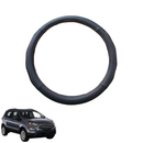 Steering Wheel Cover for Ford EcoSport 2012 - 2020 - Black Microfiber Leather - Circle 38 cm-1