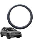 Steering Wheel Cover for Subaru XV 2012 - 2017 (GP) - Black Microfiber Leather - Circle 38 cm-1